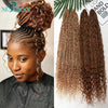 Crochet Braids Human Hair Pre Loop Boho Box Braid Crochet Human Hair Bundles Pre-looped With Curly Ends 100 Strands Color 30 27