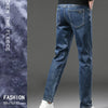 Winter Fleece Thick Warm Jeans Men's Slim Straight Elastic Denim Pants Casual Male Clothing Fashion Plush Trousers