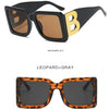 2024 Fashion Oversized The Letter B Square Luxury Trend Sunglasses Women Men Retro Rectangle Sunglasses Gafas De Sol UV400
