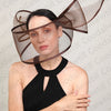 White Net Wedding Fascinator Elegant Hat Women Kentucky Derby Race Headpiece Fashion Party Mesh Chapeau Cap For Ladies Event