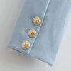 2023 Autumn V neck Open stitching Cropped Blazer Women Full Sleeve Short Suits Fashion Outerwear