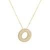 Cubic Zirconia Gold Plated  Bubble Alphabet Letter Necklace Monogram Necklace Balloon Initial Necklace Gifts for Women Girls