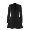 Sexy Fitted V-Neck Long-Sleeve Dress Elegant Solid Color High-Waist Pencil Skirt New Stylish Autumn/Winter Women's Banquet Dress