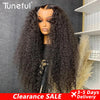 13x6 HD Transparent Lace Front Water Curly Wave Human Hair Wigs 40 Inch Long Jerry Curly Human Hair Frontal Wigs Full Bouncy
