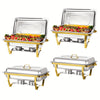 4 Pack 8QT Chafing Dish Buffet Set Stainless Steel Food Warmer Chafer Complete  Chafing Fuel Holder for Party Catering,
