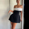 Women Sexy Backless Short Dress Fashion Sleeveless Big Bow Mini  Dress Lady Evening Party Dress 2025 Summer New Women's Clothing