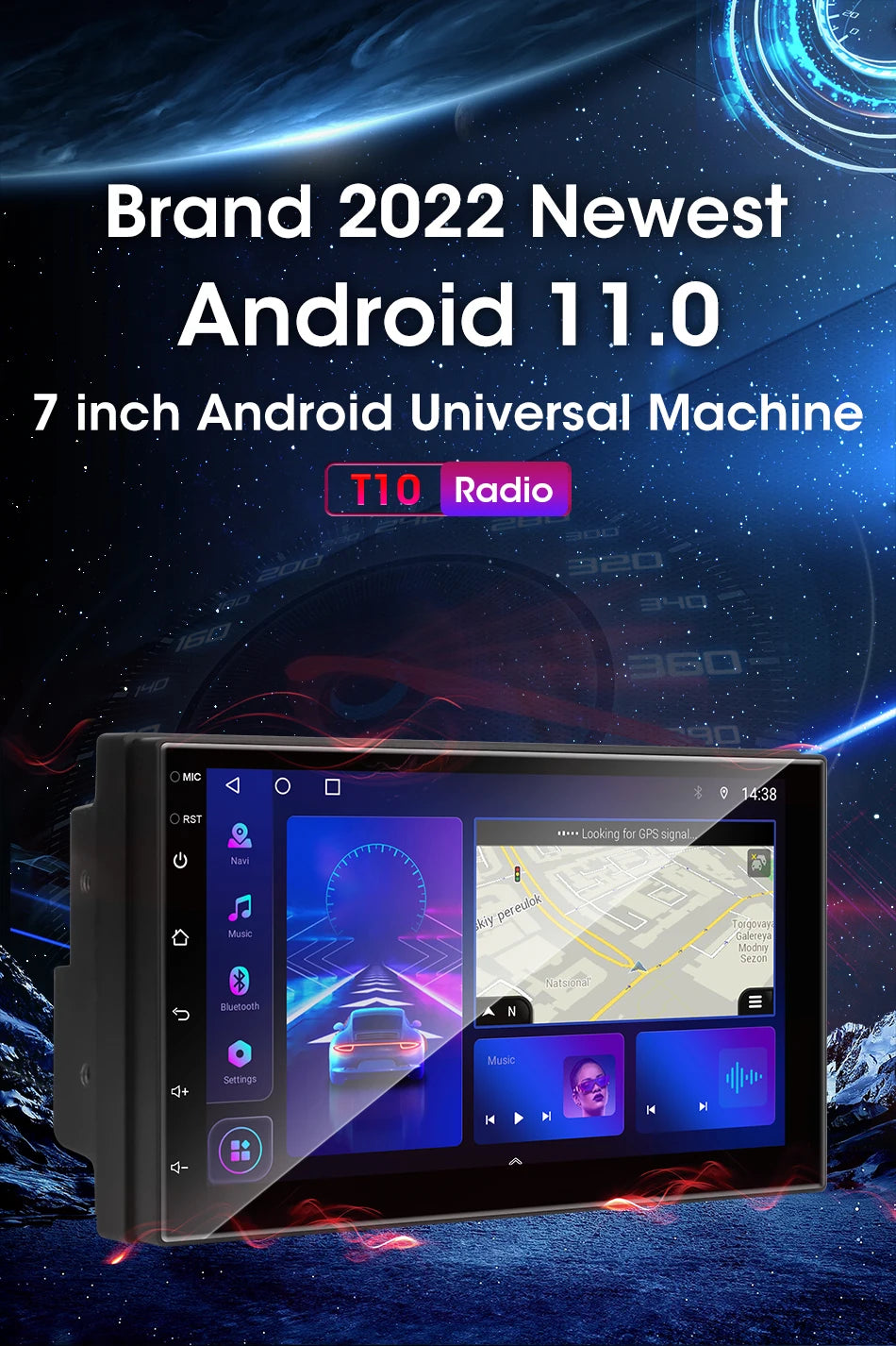 Universal 7 9 10″ 2 din Android 12 Car Radio Multimedia Video Player For Nissan Kia Honda Toyota Volkswagen 4G DSP Carplay Auto