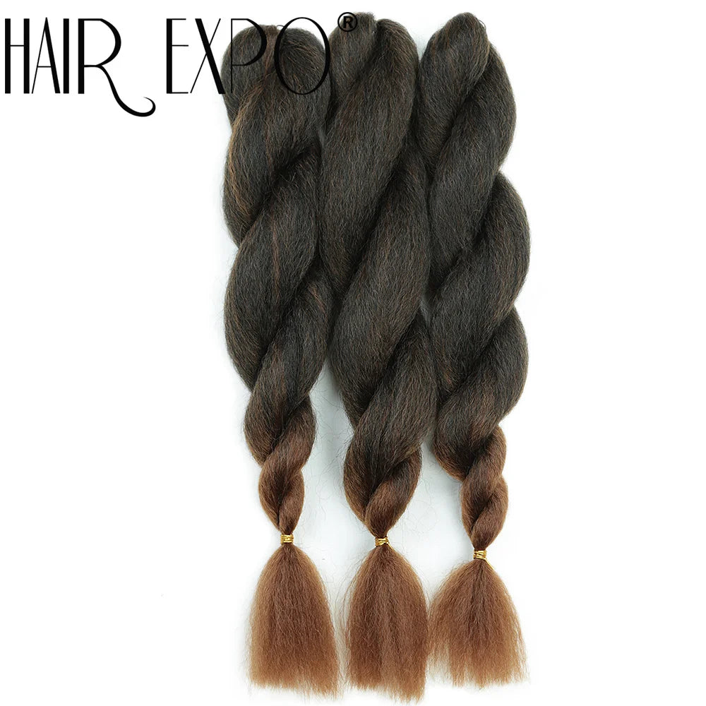 26Inch Vixen Crochet Bulk Hair Synthetic Jumbo Braids Fluffy Yaki Straight Crochet Hair Afro Kinky Curly Braiding Hair Extension