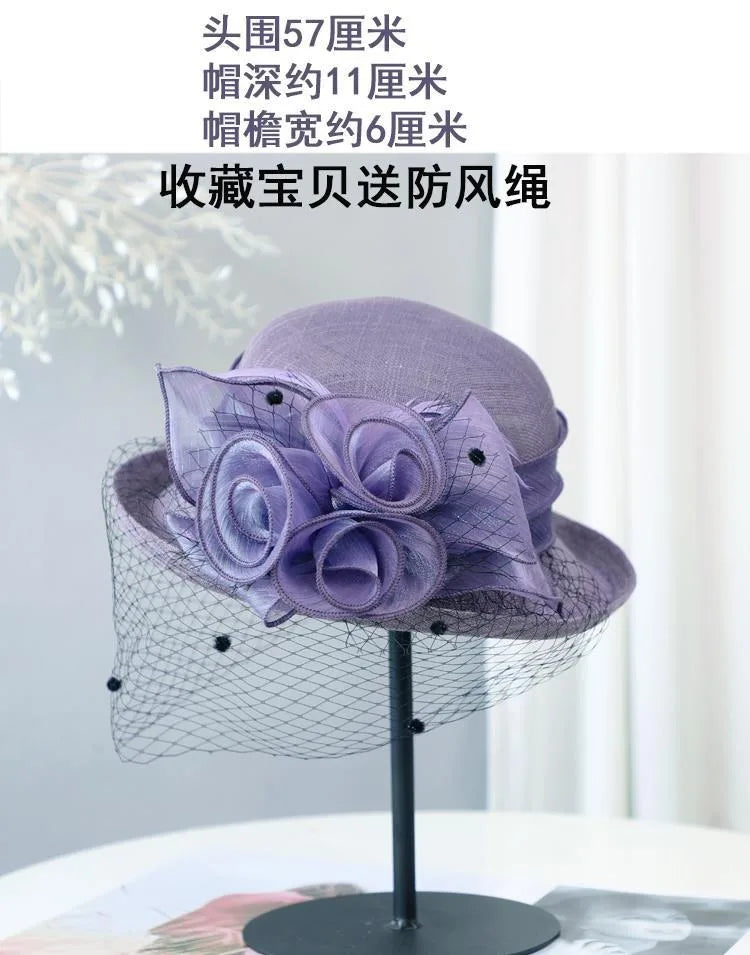 Flower Fascinators Races Hats For Women Elegant Banquet Fascinator Hat Girls Ladies Formal Wedding Dress Fedora Hats