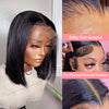 13x4 Bone Straight Lace Frontal Wigs Short Bob Preplucked 4x4 Transparent Lace Front Wig Brazilian 100% Human Hair 12 14 16 Inch