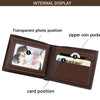 Short Men Wallets Zipper Coin Pocket Slim Card Holder Name Engraved Luxury Male Purses High Quality PU Leather Men's Wallet