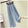 2025 Summer New Stitched Chiffon Shirt Female Set Elegant Women's Jeans Casual Blouse Two Piece Set Ladies Tracksuits