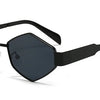 Polygonal Luxury Sunglasses Women Brand Fashion Rhombus Sun Glasses Woman 2024 Retro Vintage Metal Diamond Shades Eyewear