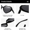 New Love Heart Shaped Polarized Sunglasses Women Fashion Cute Retro Vintage Gradient Sun Glasses UV400 Protection Unisex Eyewear