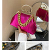 2024 Luxury Women Gold Green Chain Messenger Bags PU Leather Shoulder Bags Shell Clip Designer Handbag And Purse Wedding Clutch