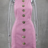 Ladies Elegant Halter Sleeveless Slim White Dress Women Sexy Backless Mini Dress Club Party Dress 2024 New Summer Women Dress