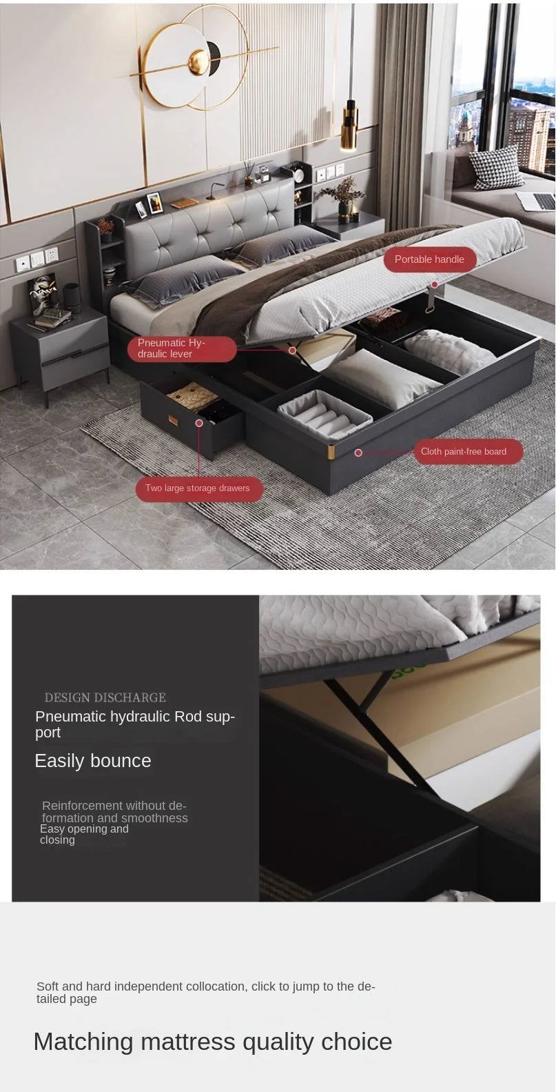 Minimalist Modern Full Bedroom Set Design Dresser Comfy Storage Double Bedroom Set Elegant Black Letto Matrimoniale Furniture