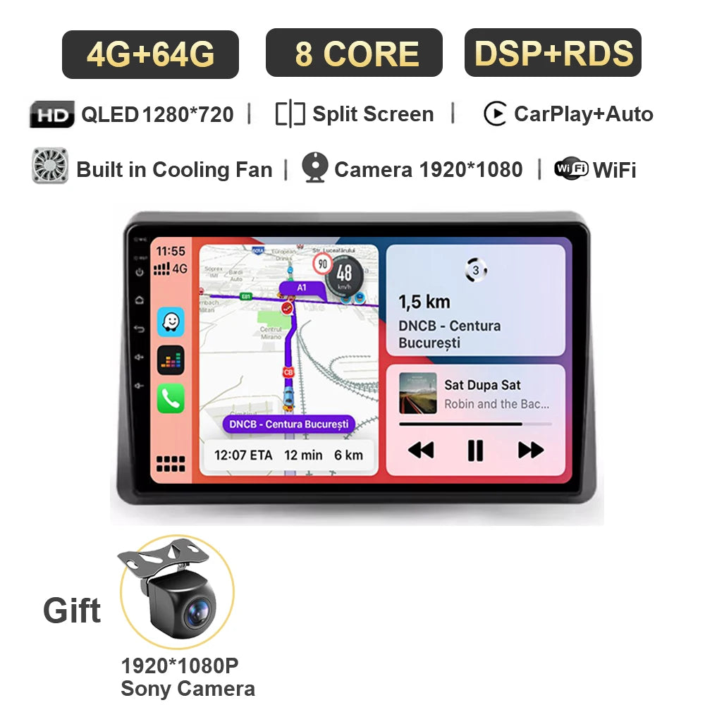 Android 14 Carplay Auto For Renault Master 2019 2020 2021 2022 Car Radio Navigation DVD Video Player 2 Din Stereo 360 Camera DSP