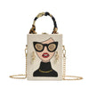 Evening Bags for Women 2024 New Fashionable Leather Shoulder Bag Woman Hard High Quality Hip Hop Party Luxury Designer Handbag