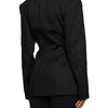 TWOTWINSTYLE Patchwork Lace Up Hollow Out Blazer For Women Notched Collar Long Sleeve Tunic Designer Blazers Female Fashion New