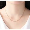 14k Orginal Gold Color Necklace Chain for Women Box Chain Snake Bone/starry/Cross Chain 18 Inches Necklace Fine Jewelry Gifts