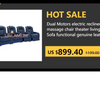 Premium Italian Genuine Leather Sectional Sofa Sets Couch Sofas with USB and Bluetooth Speaker - MANBAS Living Room Furniture