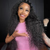 Snwprin 360 HD Full Lace Curly Human Hair Wigs Preplucked 13x6 Lace Frontal Wig Deep Wave Glueless Human Hair Ready To Wear 30In