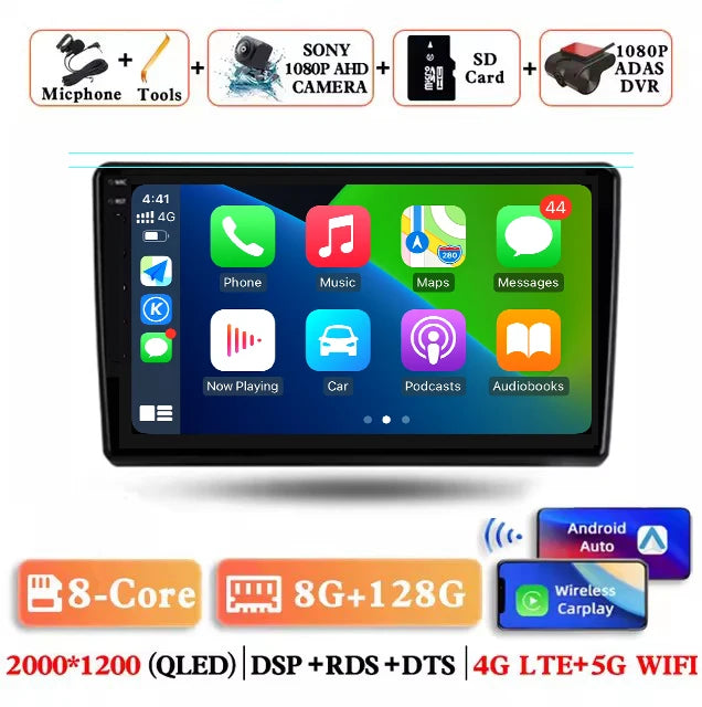 Android 14 Carplay Auto Car Radio for Hyundai H1 Grand Starex 2007 2008 2009 2010 2011-2015 Multimedia Video Player GPS Stereo