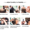 Realistic Front Hairline Thin skin Base Toupee Men Wig V Style Front Natural Human Hair Men's Forehead Hairline Male Replacement