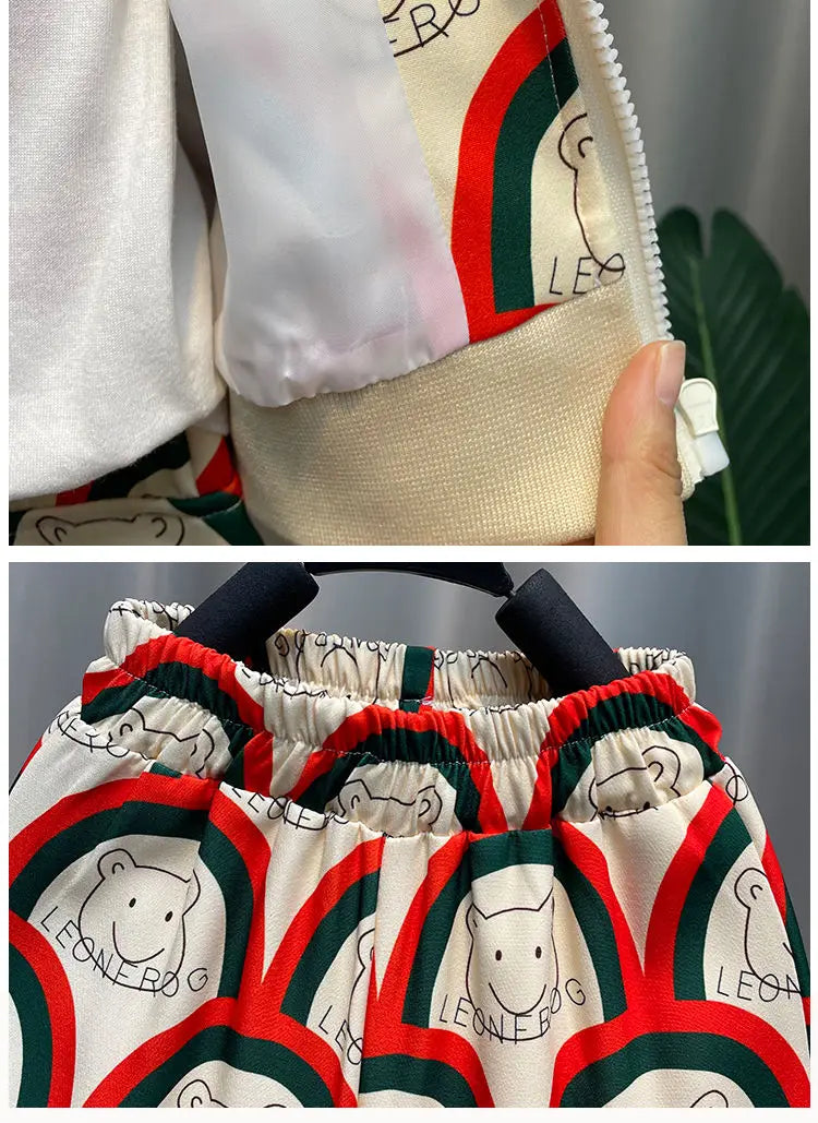 Spring Autumn Baby Clothes Suit Boys Outfit Sets Koean Girl Boys Coat + Pants SetsChildren's Set 2 To10 years Kids Outfits