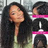 Curly V Part Wig Human Hair 250% Glueless V U Part Human Hair Wigs for Women Brazilian Remy Deep Wave 30 32 34 Inch Wigs on Sale