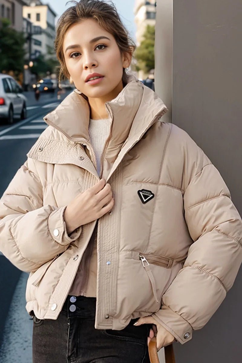 2024 Winter Korean Women Puffer Parkas Thick Warm Down Cotton Padded Coat Female Loose Outwear Clothes Short Jacket Overcoat
