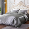 Bedding Duvet Cover Set Soft Silky Textured Comforter Cover with Corner Ties and Zipper Closure, Envelop Pillowcase