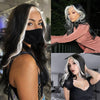 Charisma Black Wigs White Highlight Synthetic Wig Pre Plucked Synthetic Lace Front Wigs For Women Loose Wave Lace Frontal Wig