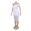 S10632 Sexy Slimming Mesh Splice Bum Covering Visibility Elastic Off-Shoulder 2-Piece Set European And American Style