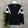 Spring Autumn Round Neck Loose Casual Patchwork Sweatshirt Men Long Sleeve Oversized All-match Top Homme Sporty Pullover Outwear