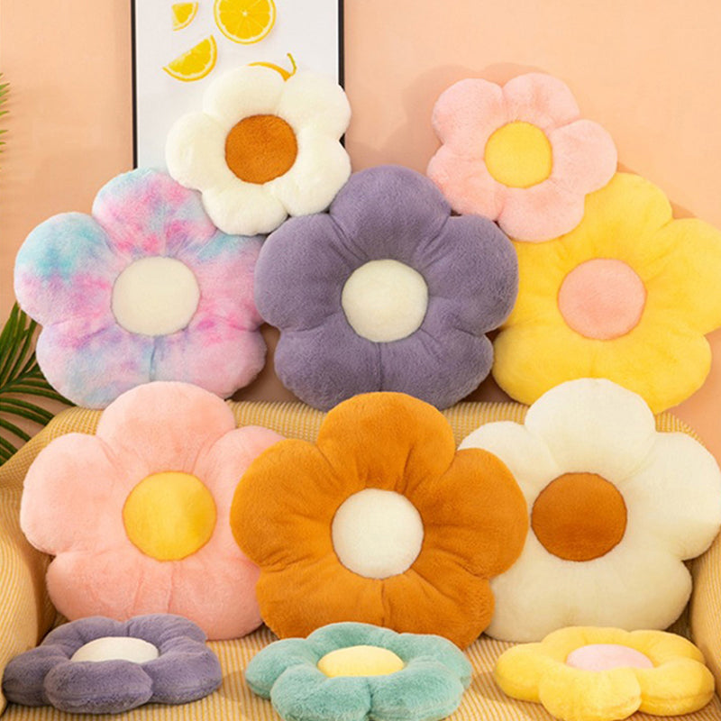35cm Stuffed Daisy Flower Seat Cushion Sunflower Shape Kids Girl Bedroom Seat Pillow Office Room Decor Sofa Cushions Plush Toys