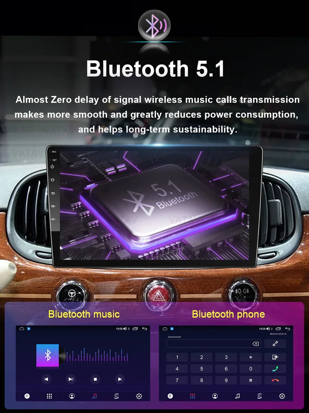 For Fiat 500 2016 2017 2018 2019 Car Multimedia Carplay Android Auto GPS stereo Radio Video Palyer 10 Inch Head Unit