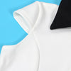 Ladies Streetwear Sleeveless Bodycon Dress 2024 Summer Autumn Women Mini Dresses Women Sweatshirts White Black Dress Clothing