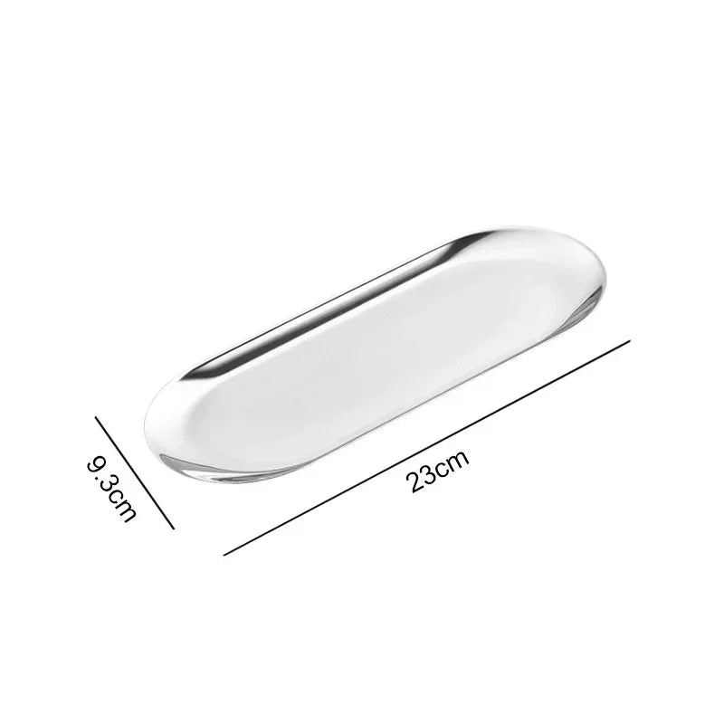 Stainless Steel Cosmetic Storage Tray False Nails Dish Tools Storage Tray Nail Art Equipment Plate Doctor Surgical Dental Tray