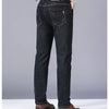 2024 New Business Men's Jeans Casual Straight Stretch Fashion Classic Blue Black Work Denim Trousers Male Brand Clothing