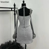 Sweet Sexy Irregular 2 Piece Set Women Chic Plush Patchwork Slim Tops Mini Skirt Suit Korean Y2k Aesthetic Lolita Style Outifits