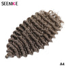 Deep Wavy Twist Synthetic Crochet Hair Afro Curly Hair African Crochet Braids Ombre Blonde Braiding Hair Extensions For Women