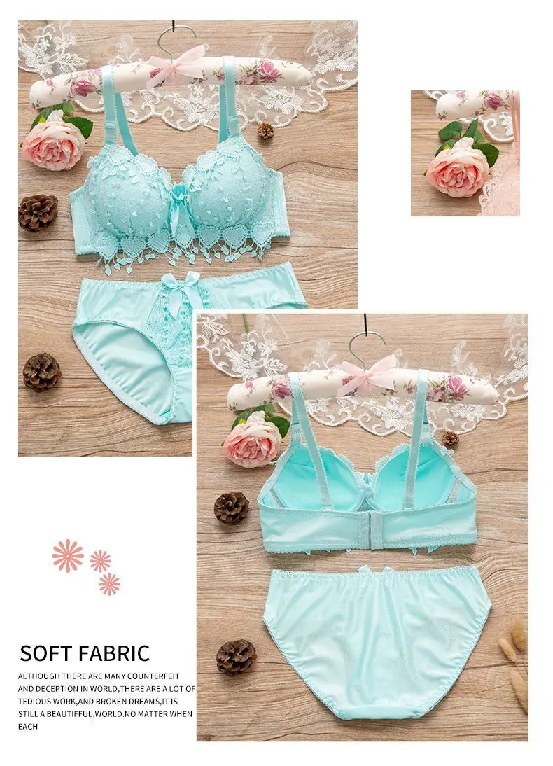 Plus Size Bra70-85 Wire Free Bras For Women Underwear Sexy Lace Brassiere Push Up Bralette Top Bra AB Cup Wireless Lingeries