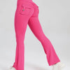 Women Flare Pocket Leggings High Waist Sport Yoga Pants Quick Dry Breathable Leggings Outfit Fitness Gym Clothes Sportwear Pant