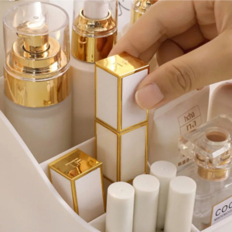 Drawer Type Cosmetics Storage Box, Desktop Dresser Skin Care Shelf, Office Stationery Lipstick Makeup Box Bedroom Home