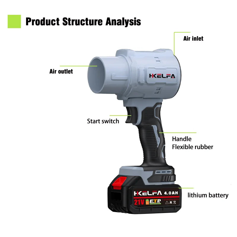 2000W  Electric Turbo Blowers 200m/s Jet Fan Portable Handheld Powerful Air Blower Violent Car Dryer Makita 18v Electric tool
