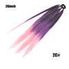 Ponytail Extensions Synthetic Boxing Braids Wrap Around Chignon Tail With Rubber Band Hair Ring 26 Inch Brown Ombre Braid DIY