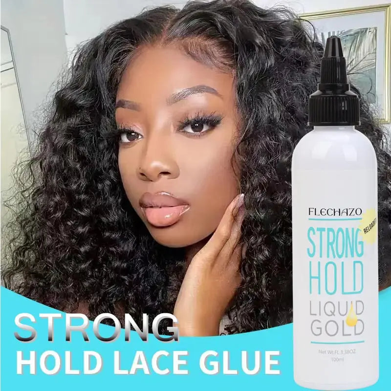 Clear Liquid Gold Lace Wig Glue For Bald Cap Beginner Friendly Strong Hold Lace Adhesive Gel Hair Bond And Wig Cap Easy To Apply