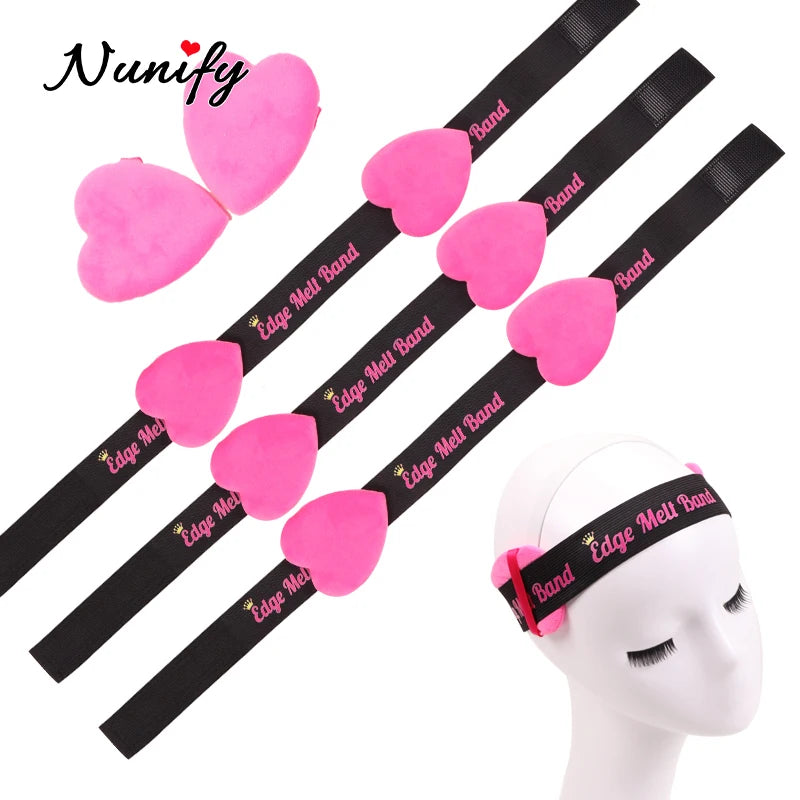 Lace Melting Band With Ear Cover Elastic Band For Wigs Black Wigs Edge Wrap To Lay Edges Wig Headband Lace Frontal Band